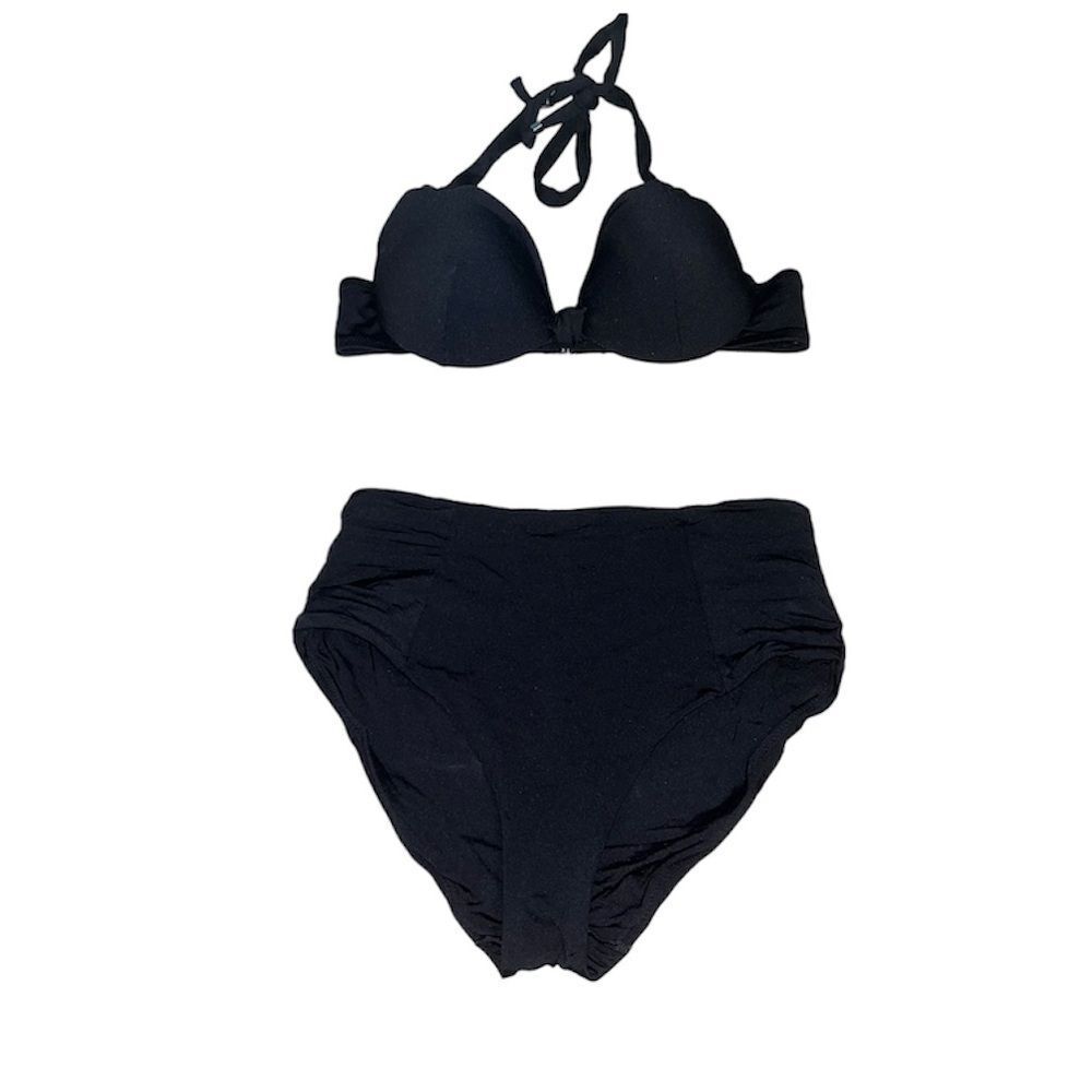 H&M Black High Waisted Bikini Swimsuit